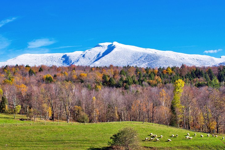 Snow-covered Mount Mansfield