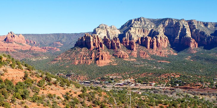 View over Sedona in spring