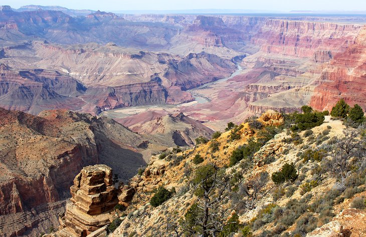 View over the Grand Canyon from Desert View Drive