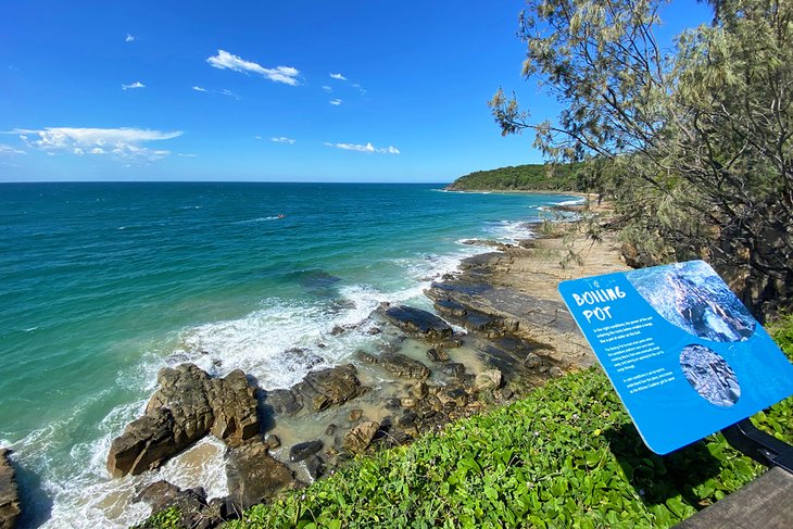 View of the Boiling Pot, from a trail in Noosa National Park