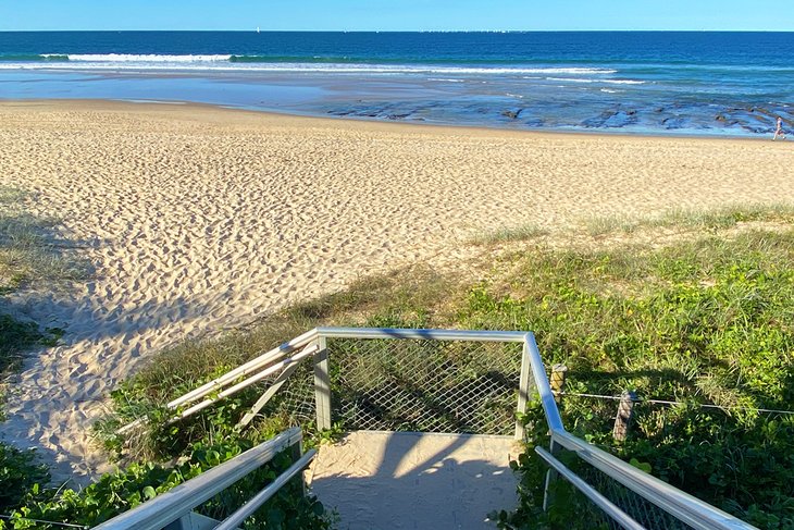 Beach access from the Maroochydore Beach Holiday Park