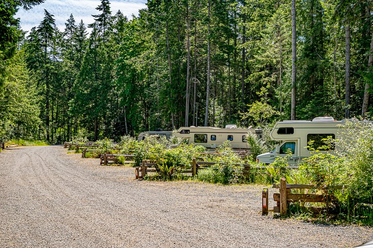 RV sites at Rathtrevor Beach Provincial Park