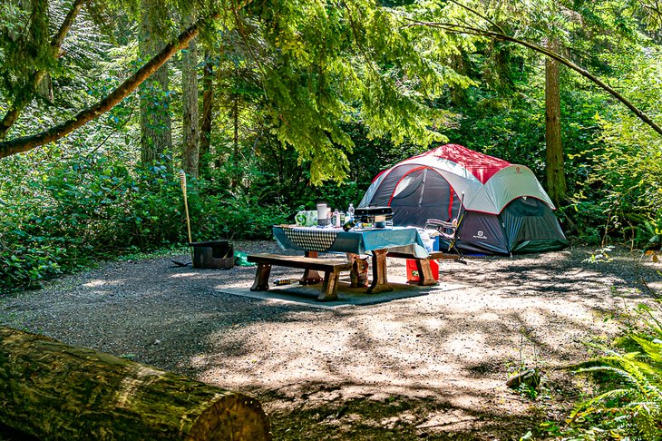 Parksville camping at Rathtrevor Beach Provincial Park