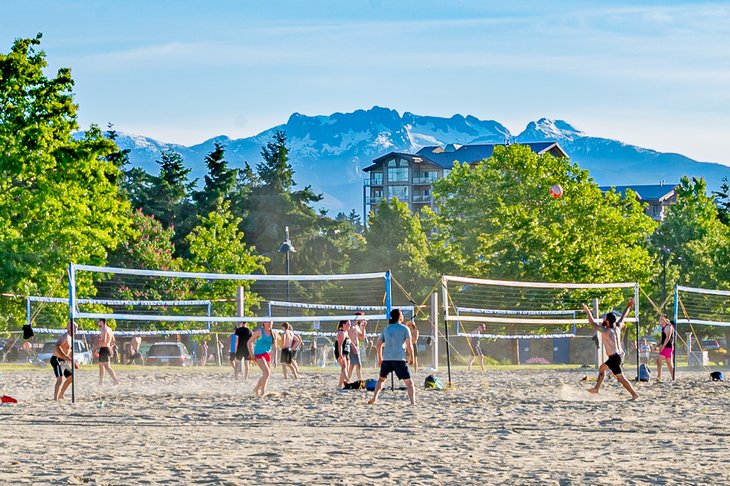 Beach volleyball on Parksville Bay