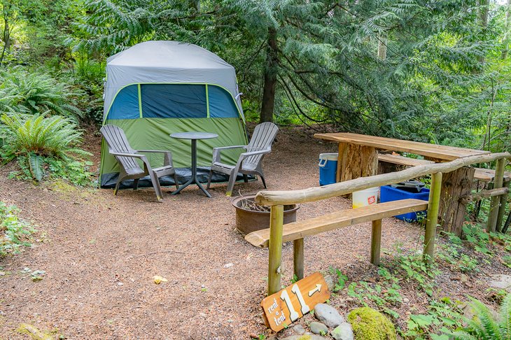 Rent-a-tent site at Garden Faire