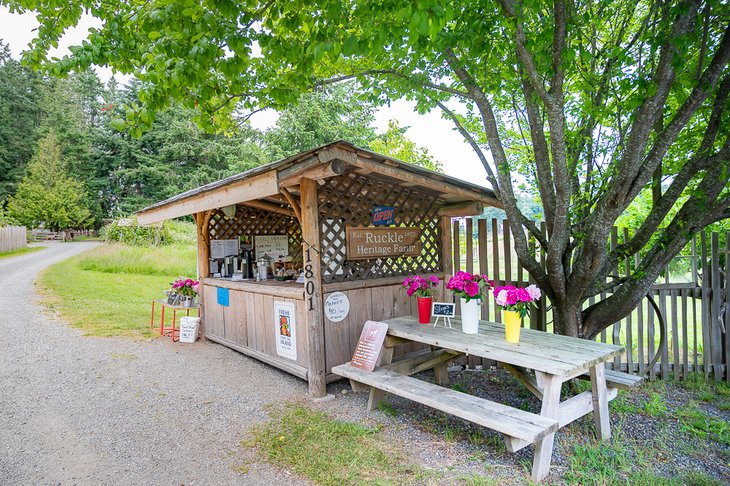 Food stand at Ruckle Provincial Park
