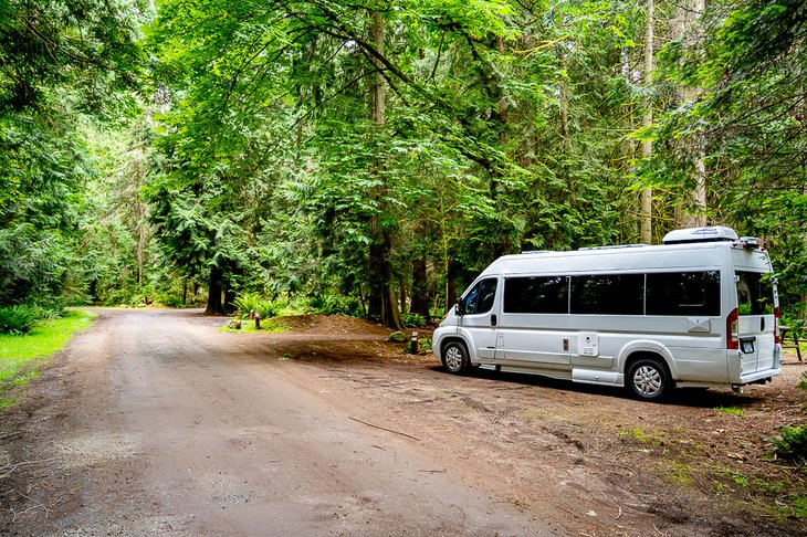 RV site at Ruckle Provincial Park