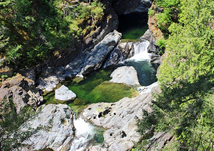 Sooke Potholes Provincial Park in summer