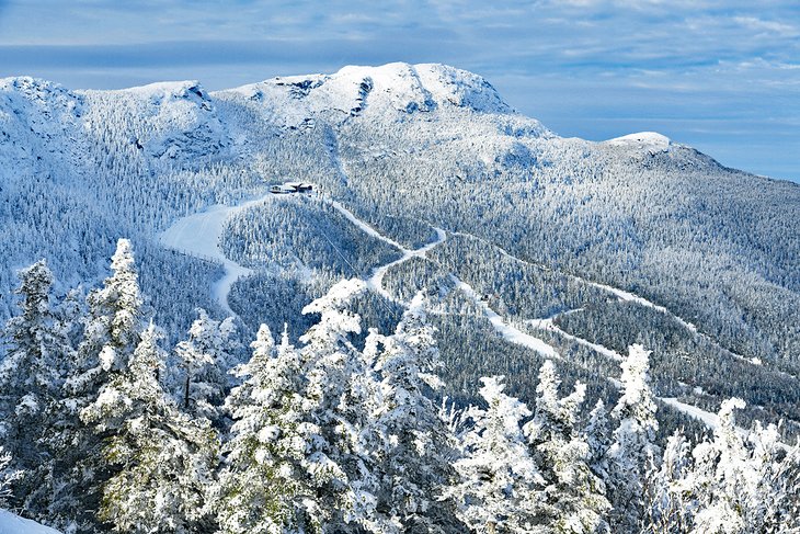 Stowe Mountain Resort at Christmas time
