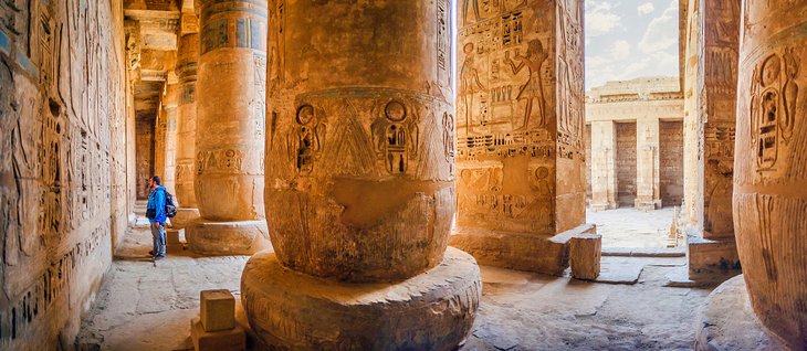 Inside the Temple of Medinat Habu on Luxor's west bank