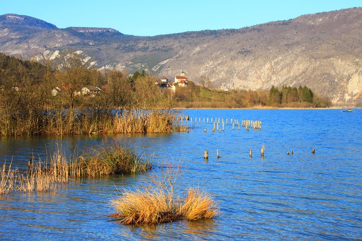 Golden light on Lake Aiguebelette