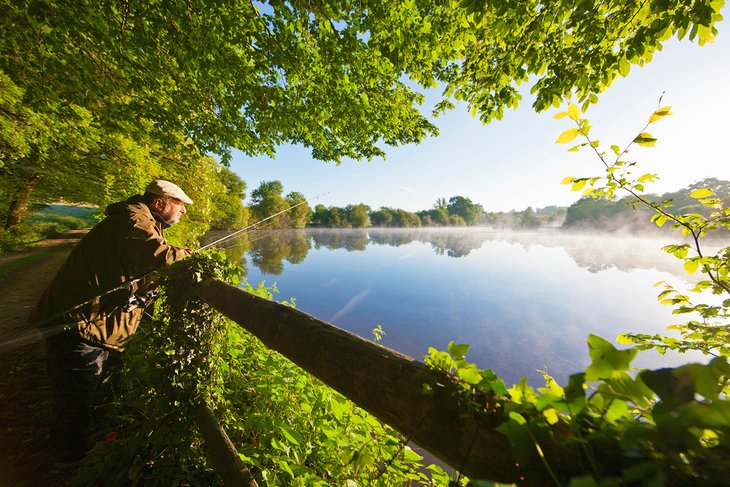 Fisherman at Les Lacs de Haute-Charente