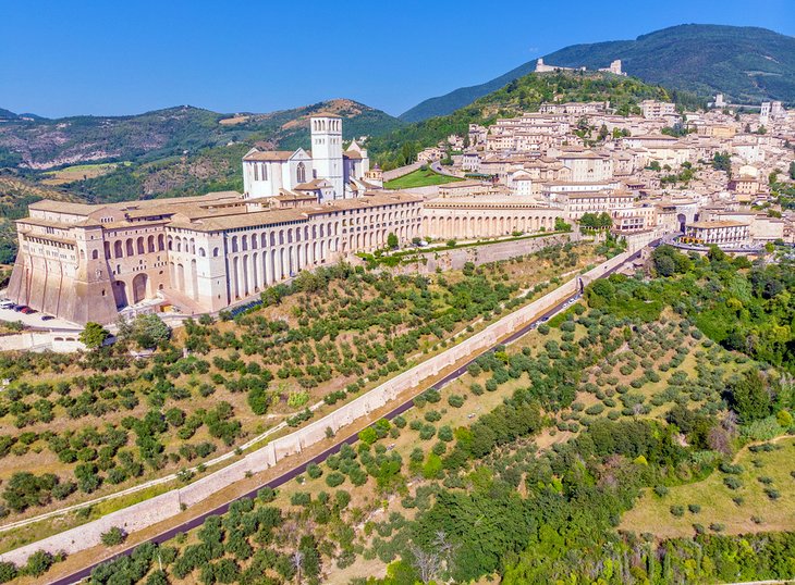 Aerial view of Assisi