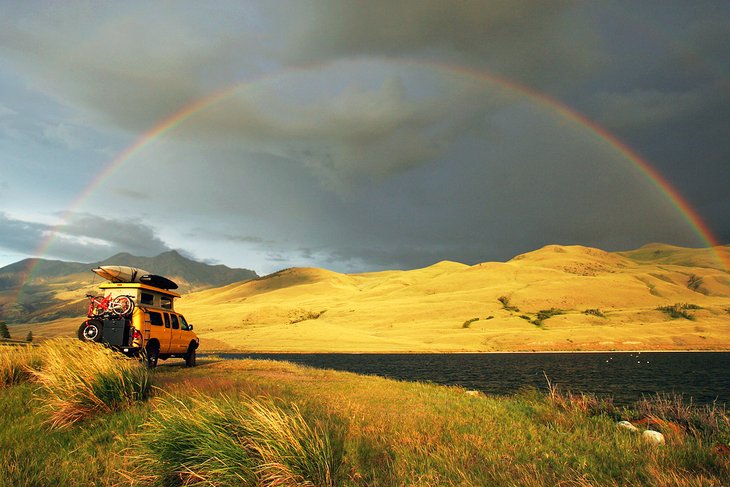 Primitive camping near Bozeman