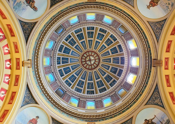 Interior roof view of the Montana State Capitol