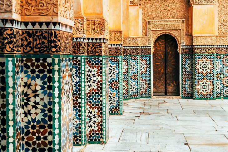 Ali Ben Youssef Medersa inside Marrakesh medina