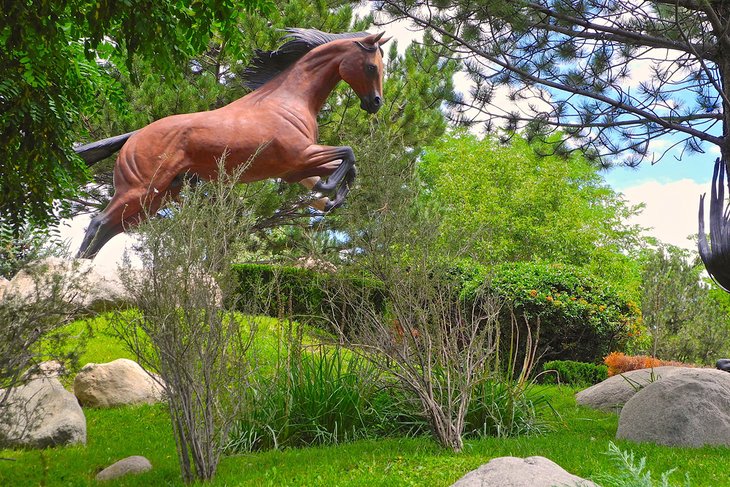 One of eight horses in the exhibit "Free Spirits at Noisy Waters"