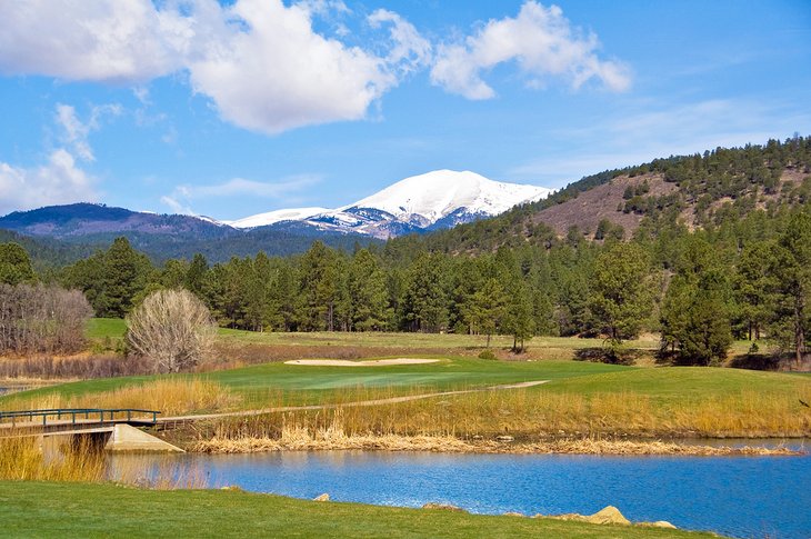 Golf in the shadow of Sierra Blanca Peak