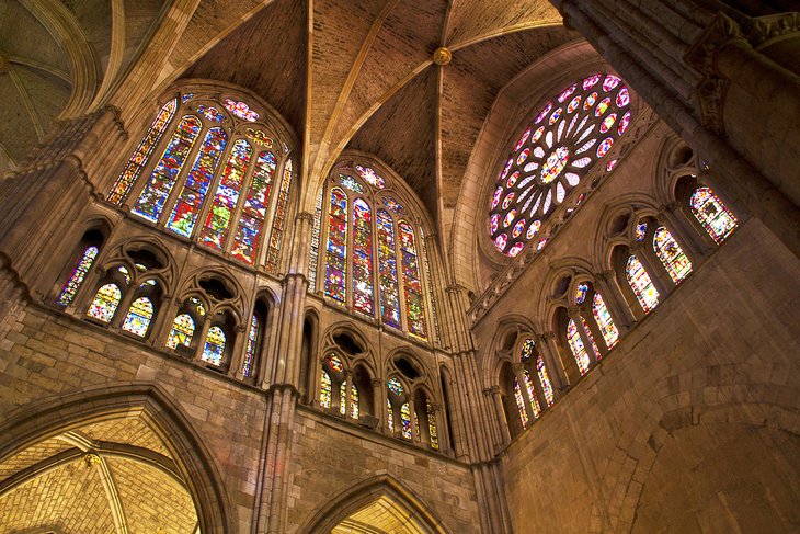 Stained-glass windows in the León Cathedral