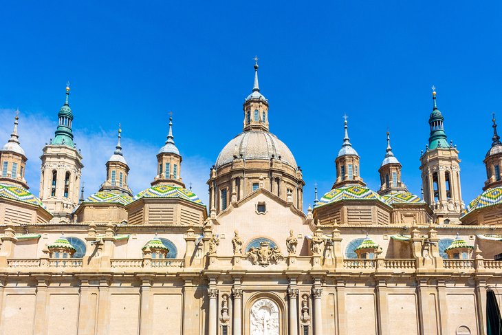 Domes on the Basílica de Nuestra Señora del Pilar