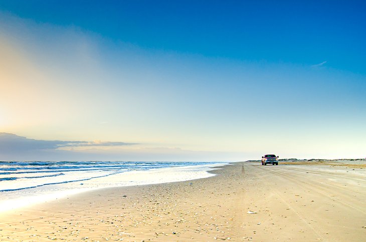 Driving the beach road