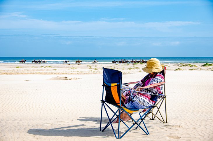 Reading on the beach