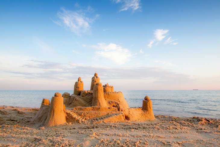 Shoreside sandcastle fit for royalty