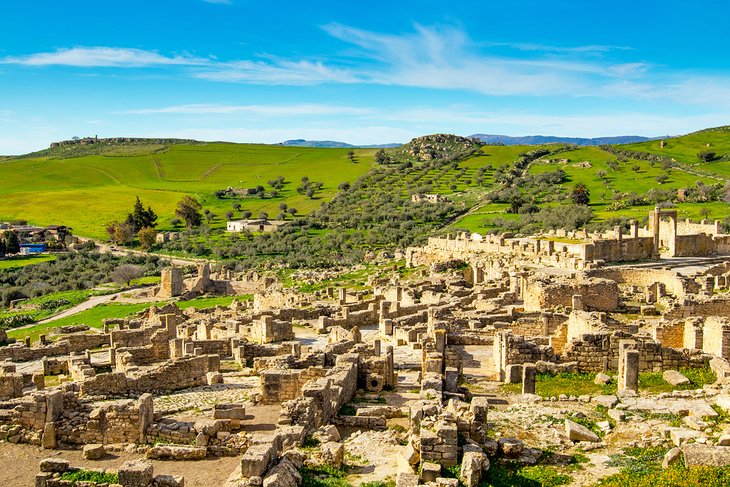 The ruins of Dougga