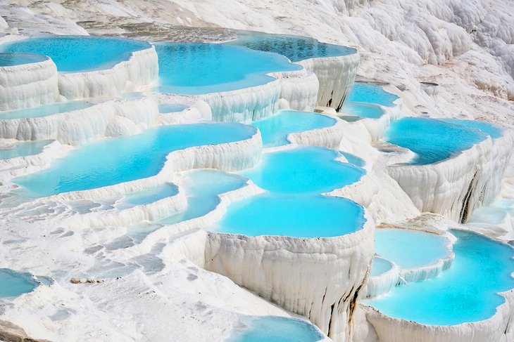 Pamukkale's calcite travertine