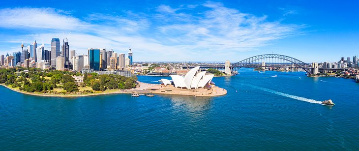 Aerial view of Sydney Harbour