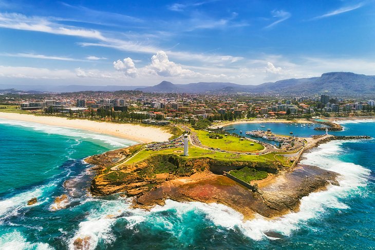 Aerial view of Wollongong