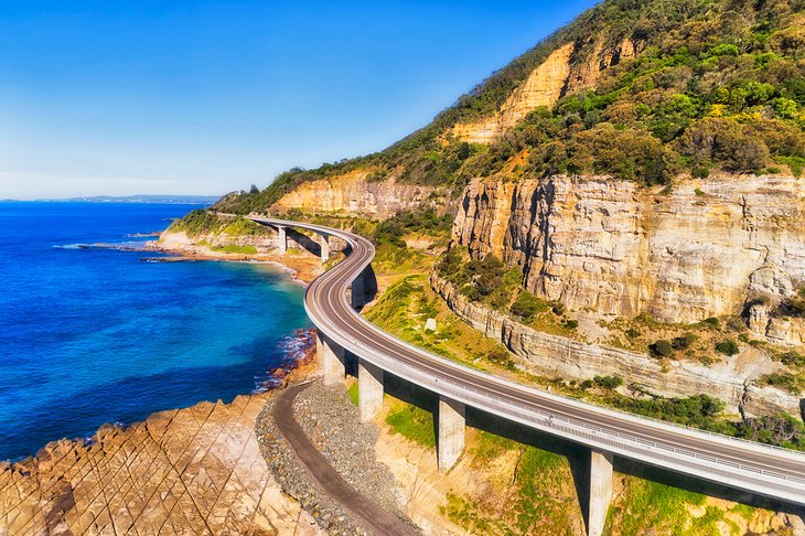 Cliff-hugging section of the Grand Pacific Drive