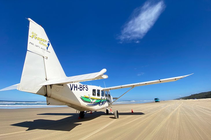 Plane on 75 Mile Beach