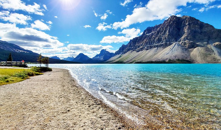 Bow Lake along the Icefields Parkway