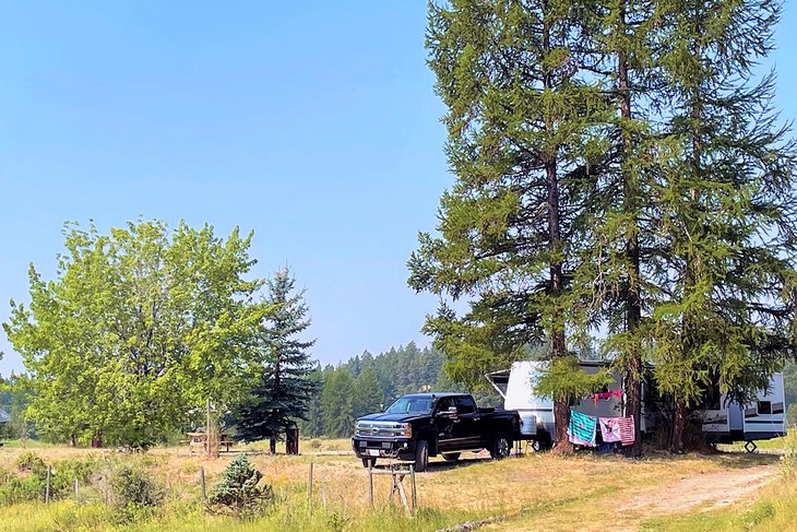 RV site at Arosa Ranch