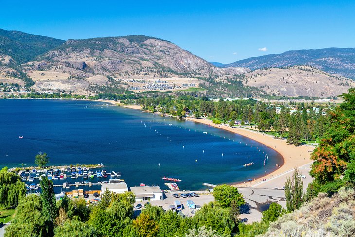 Penticton beach at Skaha Lake Park