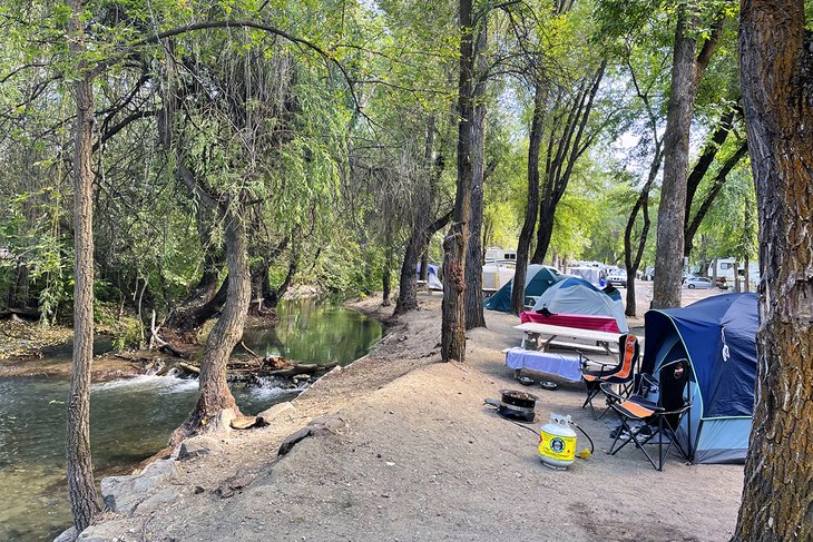 Creekside camping at Dutch's