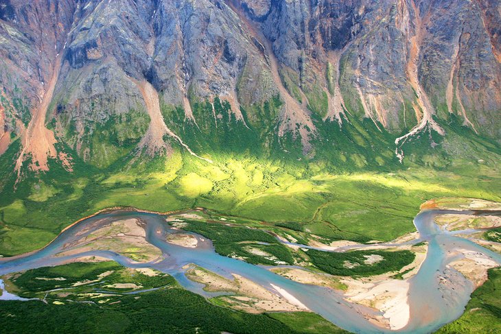 Aerial view of Torngat Mountains