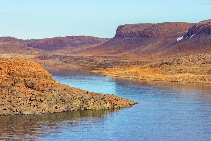 The west side of Victoria Island on the Amundsen Gulf