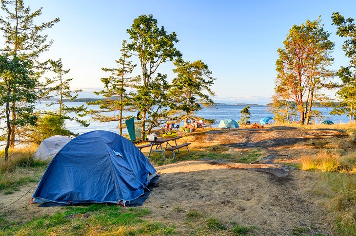 Camping at Ruckle Provincial Park on Salt Spring Island, BC