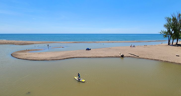 Paddleboarding at Rouge Beach