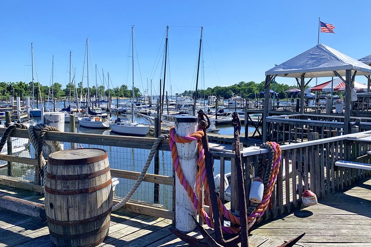 The harbor at Captain's Cove Seaport