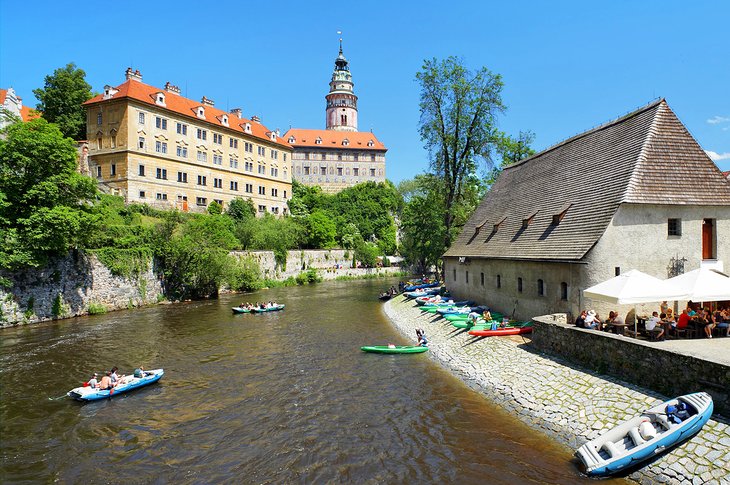 Rafting on the Vltava River in Cesky Krumlov