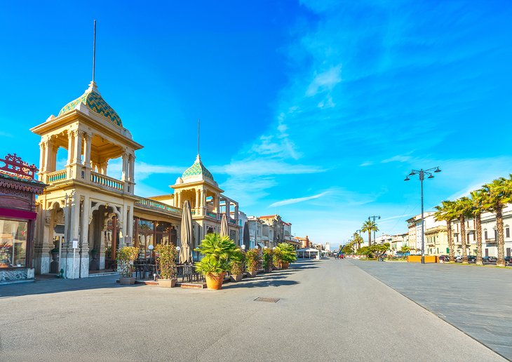 Passeggiata Margherita boardwalk in Viareggio