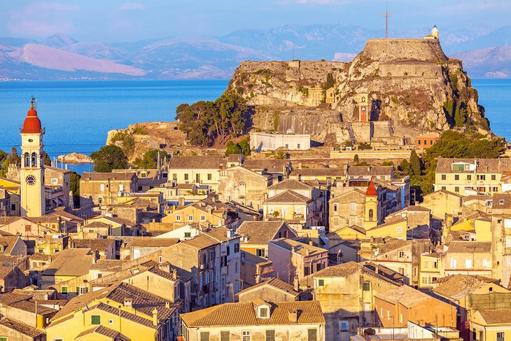 Corfu Town at sunset