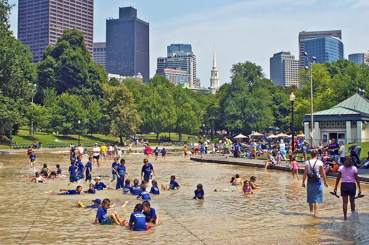 Summer fun at the Frog Pond, Boston Common
