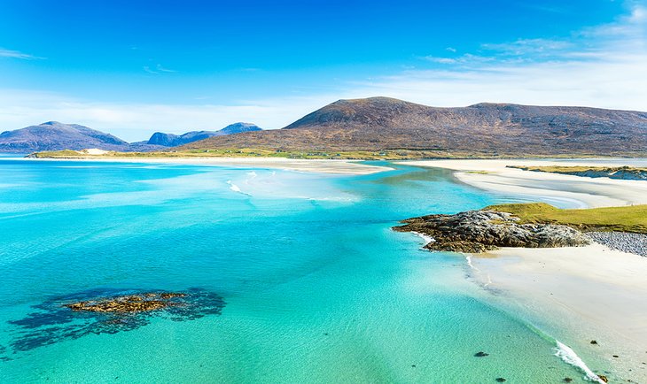 View towards Luskentyre from Seilebost Beach on the Isle of Harris