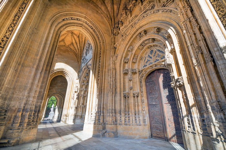 Ornate door and portico of the Oviedo Cathedral