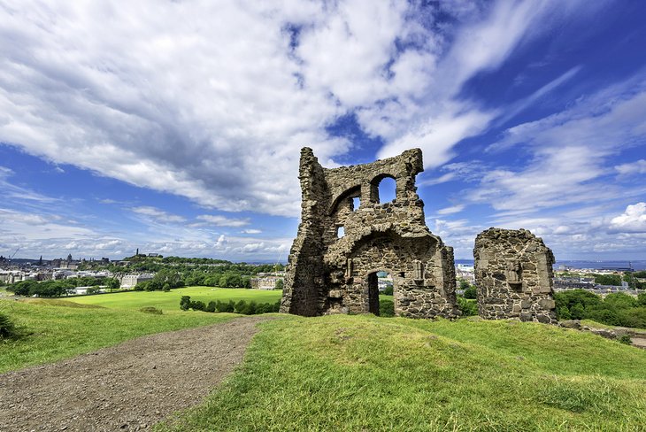 Ruins of St. Anthony's Chapel in Holyrood Park