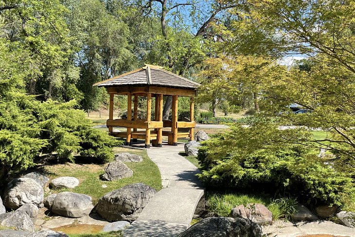 Japanese gazebo at Polson Park